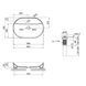 Раковина накладна Mixxus Premium ELLIPSE-0204 600х380х115mm з отвором під змішувач (MP6679) MP6679 фото 3
