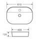 Раковина накладна Mixxus Premium ELLIPSE-0204 600х380х115mm з отвором під змішувач (MP6679) MP6679 фото 6