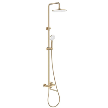 Душова колона зі змішувачем Zerix Rex-009-J Brushed Gold з нерж. сталі (Колір мат. золото) (ZX6125) ZX6125 фото