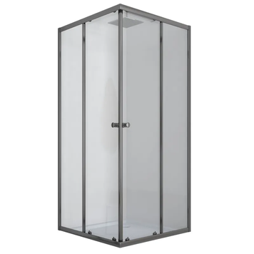 Душова кабіна без піддону Mixxus CUBIC SC01-90x90x185-TR GRAPHITE прозоре скло 4мм (MI6907) MI6907 фото