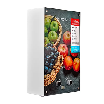 Газовая колонка MIXXUS GWH-0310 BASIC GLASS дымоходная 10 л/мин (панель из стекла с рисунком) (WH0024) WH0024 фото