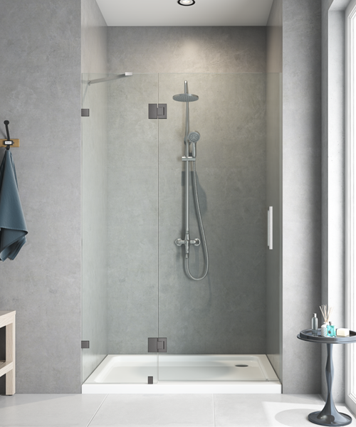 Дверь в нишу Koer SR SD04-120x200-TR-07 прозрачное стекло Easy Clean 10мм, графит (KR5388) KR5388 фото
