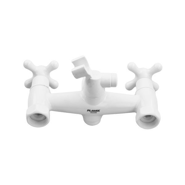 Смеситель для ванны Plamix Pablo -140 EURO SET White (со шлангом и лейкой) (PM0670) PM0670 фото