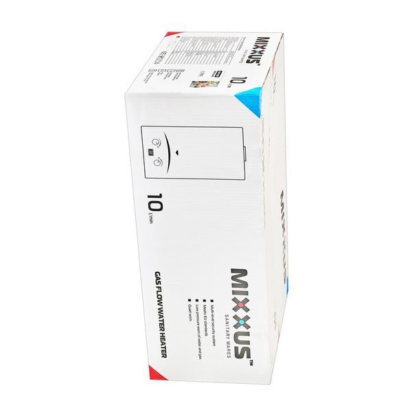 Газова колонка MIXXUS GWH-0310 BASIC GLASS димохідна 10 л/хв (панель зі скла з малюнком) (WH0024) WH0024 фото