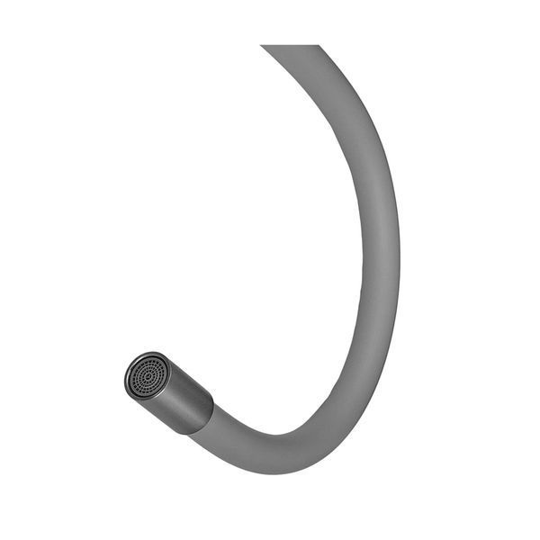 Смеситель для кухни MIXXUS SEO-011 GRAPHITE REFL.GRAY с силиконовым изливом из нерж.стали SUS304, цвет графит (MI8225) MI8225 фото