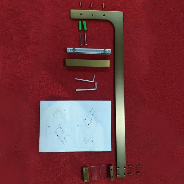 Душова перегородка Koer SR SP02-100x200-TR-12 Walk-In проз.скло Easy Clean 8мм, матове золото (KR5396) KR5396 фото