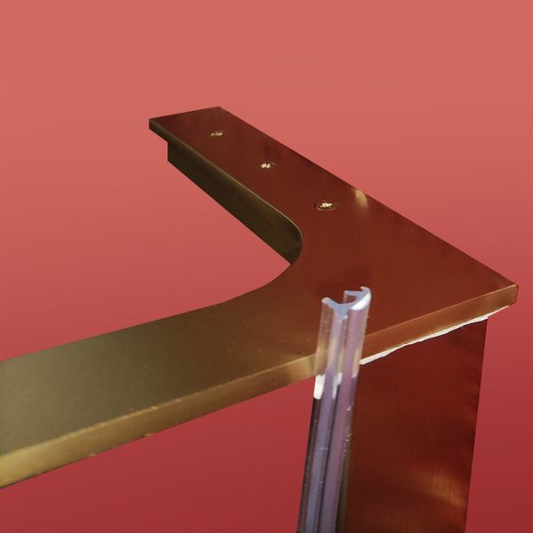 Душова перегородка Koer SR SP02-100x200-TR-12 Walk-In проз.скло Easy Clean 8мм, матове золото (KR5396) KR5396 фото