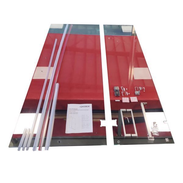 Дверь в нишу Koer SR SD04-120x200-TR-07 прозрачное стекло Easy Clean 10мм, графит (KR5388) KR5388 фото