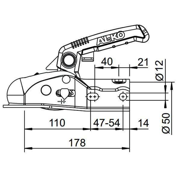 Зчіпний пристрій AL-KO АК161 Soft Dock кругле дишло 50 мм 1600 кг (1730219) 1730219 фото