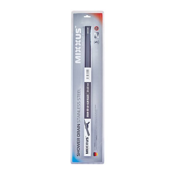 Душовий трап з нерж. сталі SUS304 Mixxus Drain-05-60-Slim Black (30x600 мм) (Чорний) (MI6169) MI6169 фото