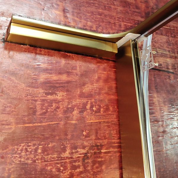 Душова перегородка Koer SR SP02-100x200-TR-12 Walk-In проз.скло Easy Clean 8мм, матове золото (KR5396) KR5396 фото
