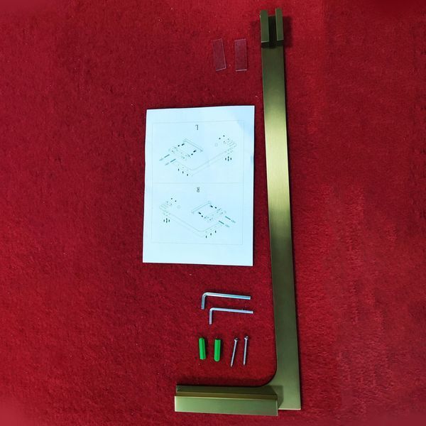 Душова перегородка Koer SR SP02-100x200-TR-12 Walk-In проз.скло Easy Clean 8мм, матове золото (KR5396) KR5396 фото