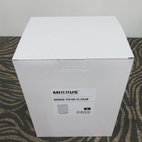 Мусорное ведро с плавным закрытием овальное Mixxus Premium Diverse-TC0105 SS Color 5л цвет нержавейка (MI7078) MI7078 фото