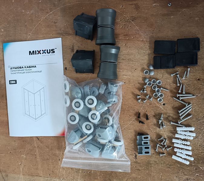 Душевая кабина без поддона Mixxus CUBIC SC01-90x90x185-TR GRAPHITE прозрачное стекло 4мм (MI6907) MI6907 фото