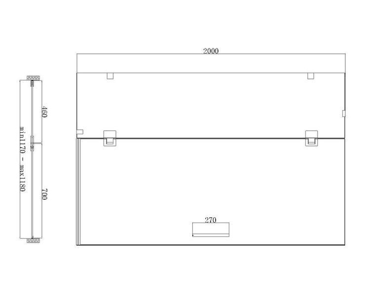 Дверь в нишу Koer SR SD04-120x200-TR-07 прозрачное стекло Easy Clean 10мм, графит (KR5388) KR5388 фото