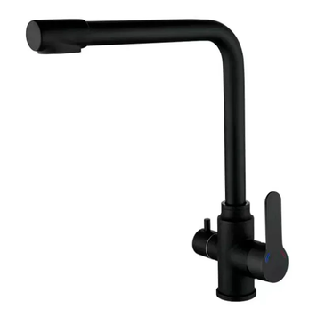 Змішувач для кухні Zerix DAX-021 Black з вих. для питної води (нерж. сталь) (ZX4825) ZX4825 фото