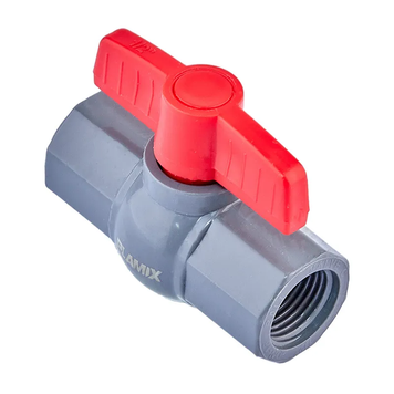Кран кульовий Plamix PVF-1/2" FF PVC (PM0625) PM0625 фото
