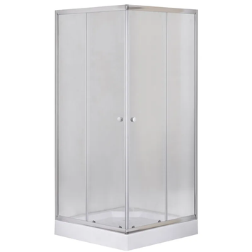 Душова кабіна з низьким піддоном Mixxus CUBIC SCT01-100x100x195-FB CHROME матове скло 4мм (MI6904) MI6904 фото