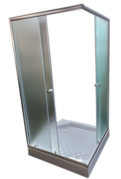 Душова кабіна з низьким піддоном Mixxus CUBIC SCT01-100x100x195-FB CHROME матове скло 4мм (MI6904) MI6904 фото