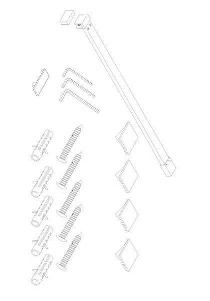 Душевая перегородка Koer SR SP01-100x200-TR-01 Walk-In прозрачное стекло Easy Clean 8мм, хром (KR5393) KR5393 фото