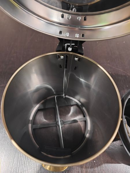 Відро для сміття з плавним закриттям кругле Mixxus Ellipse-TC0205 Brushed Gold 5л (колір матове золото) (MI8400) MI8400 фото
