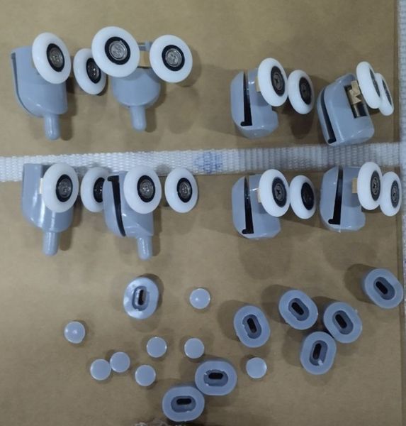 Комплект роликів для кабіни Mixxus Rollers SCP03-4x4 Graphite подвійний 4 вер.+4 ниж.(сірий) (MI8163) MI8163 фото