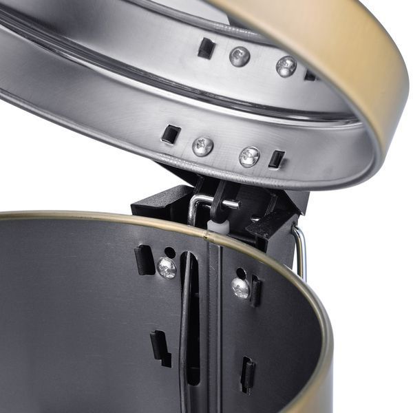 Відро для сміття з плавним закриттям кругле Mixxus Ellipse-TC0205 Brushed Gold 5л (колір матове золото) (MI8400) MI8400 фото