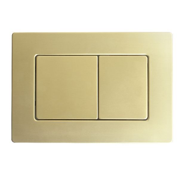 Панель смыва Koer KT-0612-12 240x160x10mm из нержавеющей стали, кнопка квадратная (цвет матовое золото) (KR6121) KR6121 фото