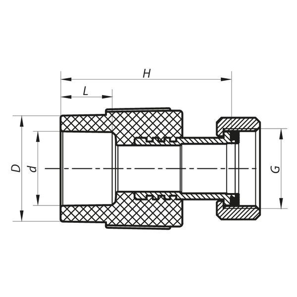 Муфта с накидной гайкой 32x1F PPR Koer K0143.PRO (KP0180) KP0180 фото