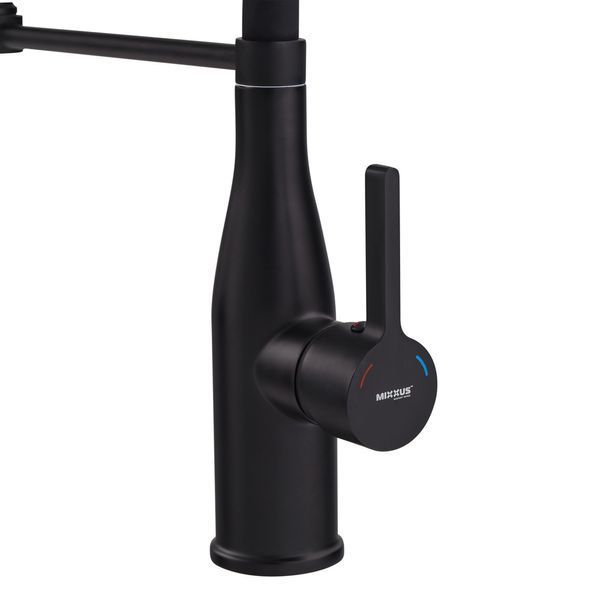 Смеситель для кухни Mixxus Premium Summer 017 BLACK REFL.BLACK (MI6961) MI6961 фото
