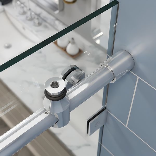 Дверь в нишу Koer SR SD06-120x220-TR-01 прозрачное стекло Easy Clean 8мм, хром (KR5367) KR5367 фото