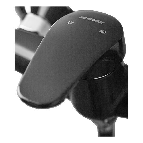 Смеситель для душа Plamix Afina-003 SET Black (со шлангом, лейкой и кронштейном) (PM0646) PM0646 фото