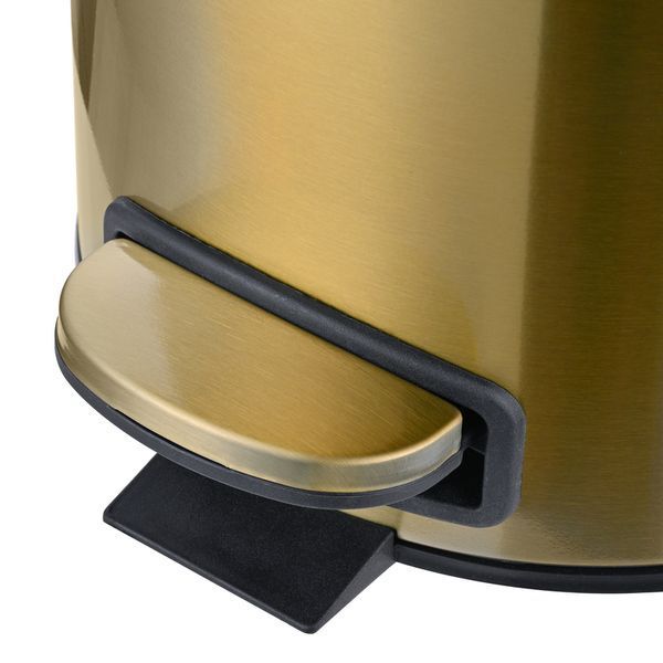 Відро для сміття з плавним закриттям кругле Mixxus Ellipse-TC0205 Brushed Gold 5л (колір матове золото) (MI8400) MI8400 фото