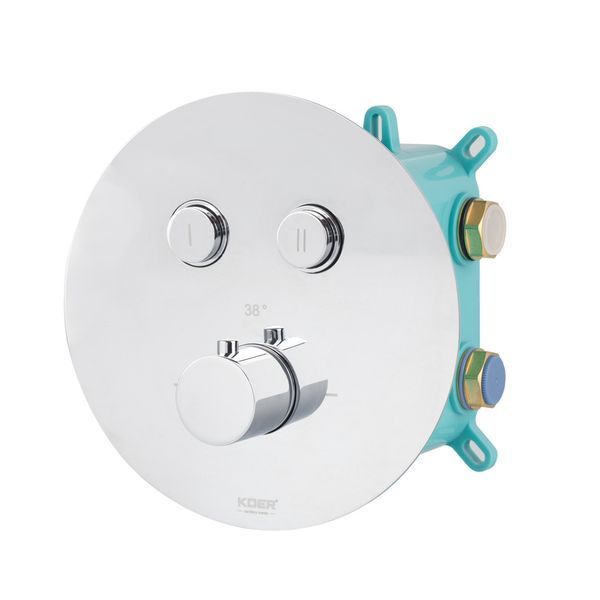 Вбудована душова система з термостатом Koer KB-67012-01 (Колір хром) (KR4728) KR4728 фото