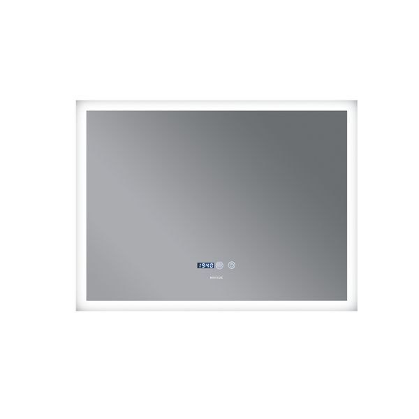 Зеркало Mixxus FLAT MR04-80x60 с Led Touch, Anti-fog, димером, регулятором яркости, часами (MI6928) MI6928 фото