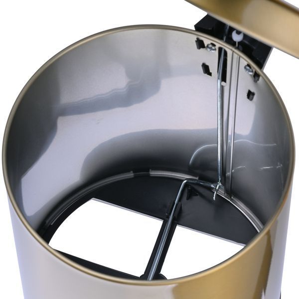 Відро для сміття з плавним закриттям кругле Mixxus Ellipse-TC0205 Brushed Gold 5л (колір матове золото) (MI8400) MI8400 фото