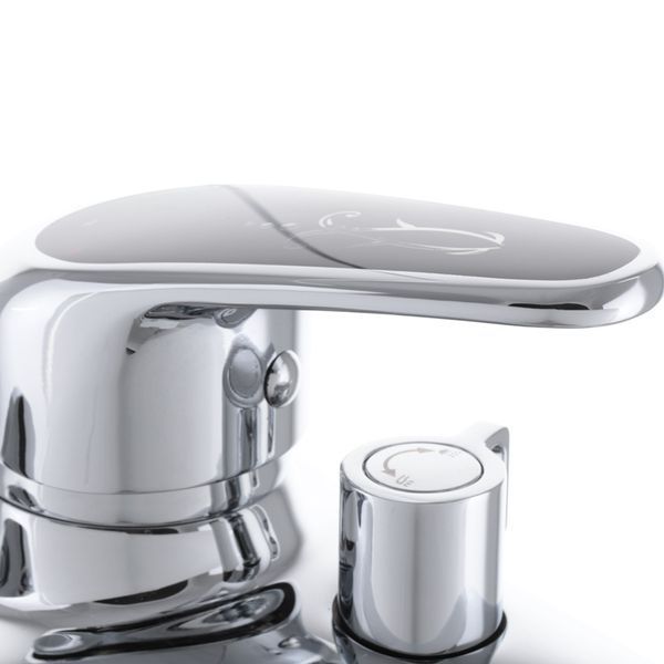 Смеситель для ванны Haiba Magic 009 с черной ручкой (HB0696) HB0696 фото