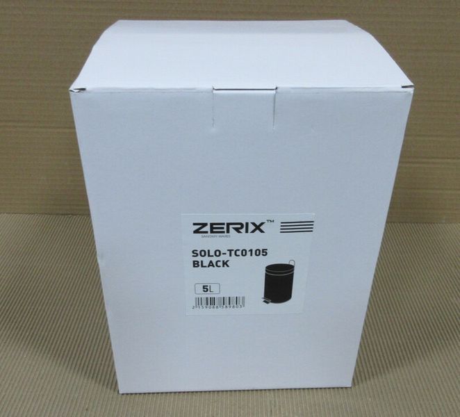 Мусорное ведро круглое Zerix Solo-TC0105 Black 5 л цвет черный (ZX5898) ZX5898 фото