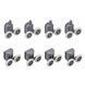 Комплект роликів для кабіни Mixxus Rollers SCP03-4x4 Graphite подвійний 4 вер.+4 ниж.(сірий) (MI8163) MI8163 фото 1
