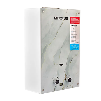 Газова колонка MIXXUS GWH-0510 BASIC GLASS димохідна 10 л/хв (панель зі скла з малюнком) (WH0026) WH0026 фото