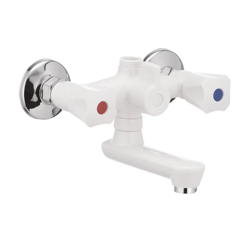 Змішувач для ванни Plamix Omega-142 білий (без шланга і лійки) (PM0021) PM0021 фото