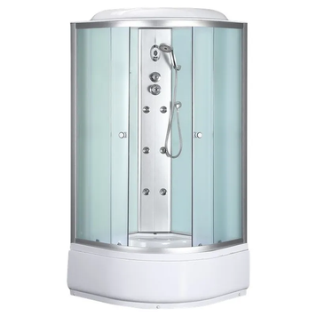 Бокс душевой с гидромассажем Mixxus STRONG SBH01-90x90x215-FB SATIN с высоким поддоном (MI6888) MI6888 фото