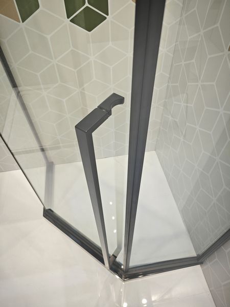 Душевая кабина без поддона Koer SR SC06-90x90x200-TR-07 прозрачное стекло Easy Clean 8мм, графит (KR5366) KR5366 фото