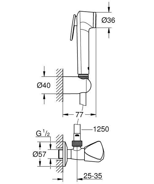 Гигиенический душевой набор Grohe Tempesta-F Trigger Spray (27514001) 27514001 фото