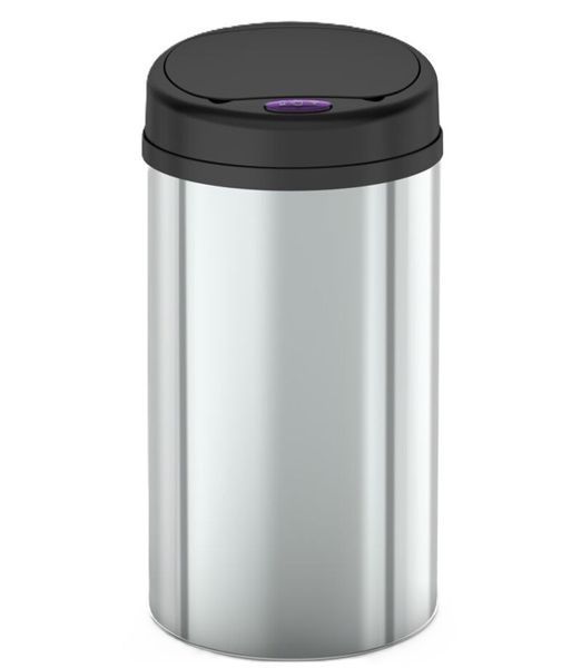 Відро для сміття сенсорне кругле Mixxus Premium Ellipse-TC0109 Chrome-Black 9л (хром-чорне) (MI7083) MI7083 фото