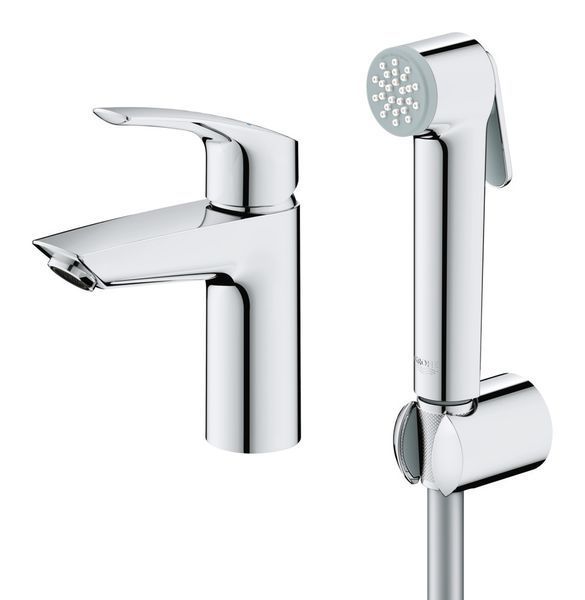 Змішувач для раковини з гігієнічним душем Grohe Eurosmart New (23124003) 23124003 фото
