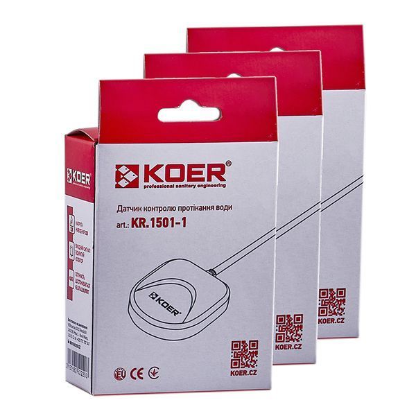 Датчик контролю протікання води Koer KR.1501-1 (довжина дроту 2 м) (KR5222) KR5222 фото