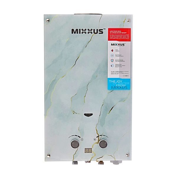 Газовая колонка MIXXUS GWH-0510 BASIC GLASS дымоходная 10 л/мин (панель из стекла с рисунком) (WH0026) WH0026 фото