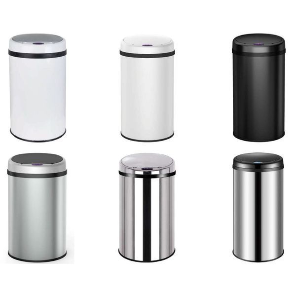 Відро для сміття сенсорне кругле Mixxus Premium Ellipse-TC0109 Chrome-Black 9л (хром-чорне) (MI7083) MI7083 фото