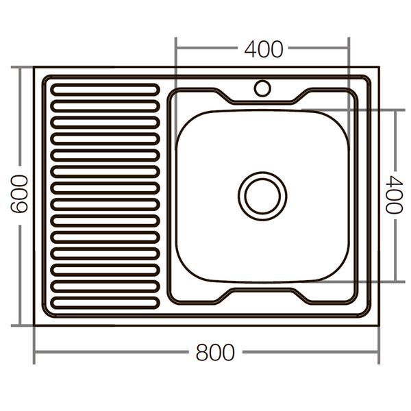Кухонная мойка накладная ZerixZ8060R-04-160E (Satin) (ZX1619) ZX1619 фото